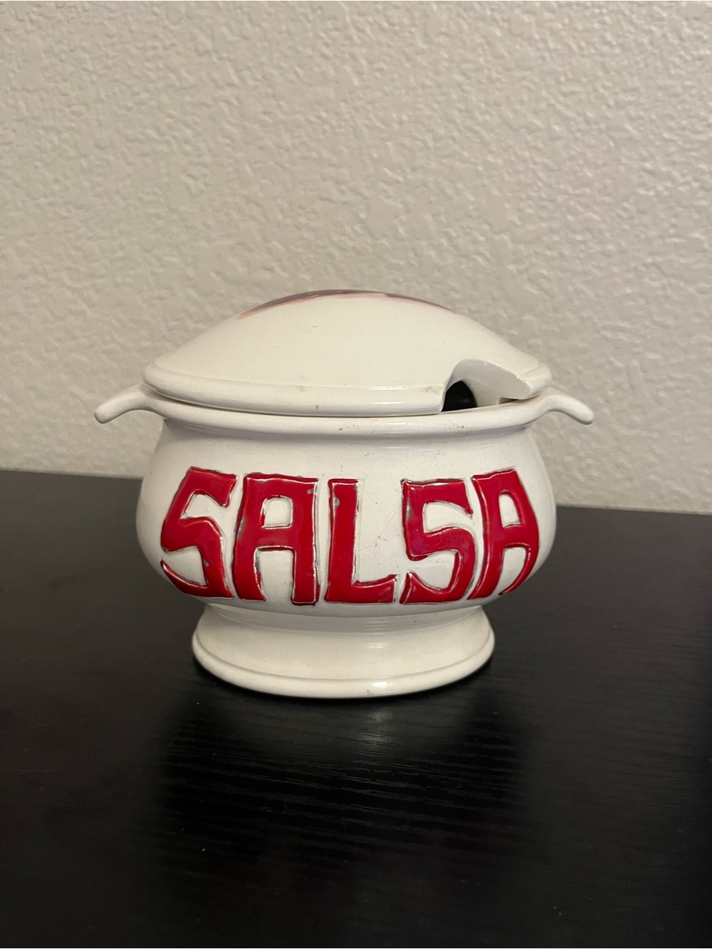 Vintage Salsa Serving Bowl Hot Peppers Fiesta